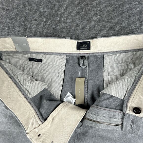 J.Crew 770 Slim Fit Chino Pants Mens Sz 33x32 Gray Tweed Cotton Dress Casual NWT - Picture 5 of 15